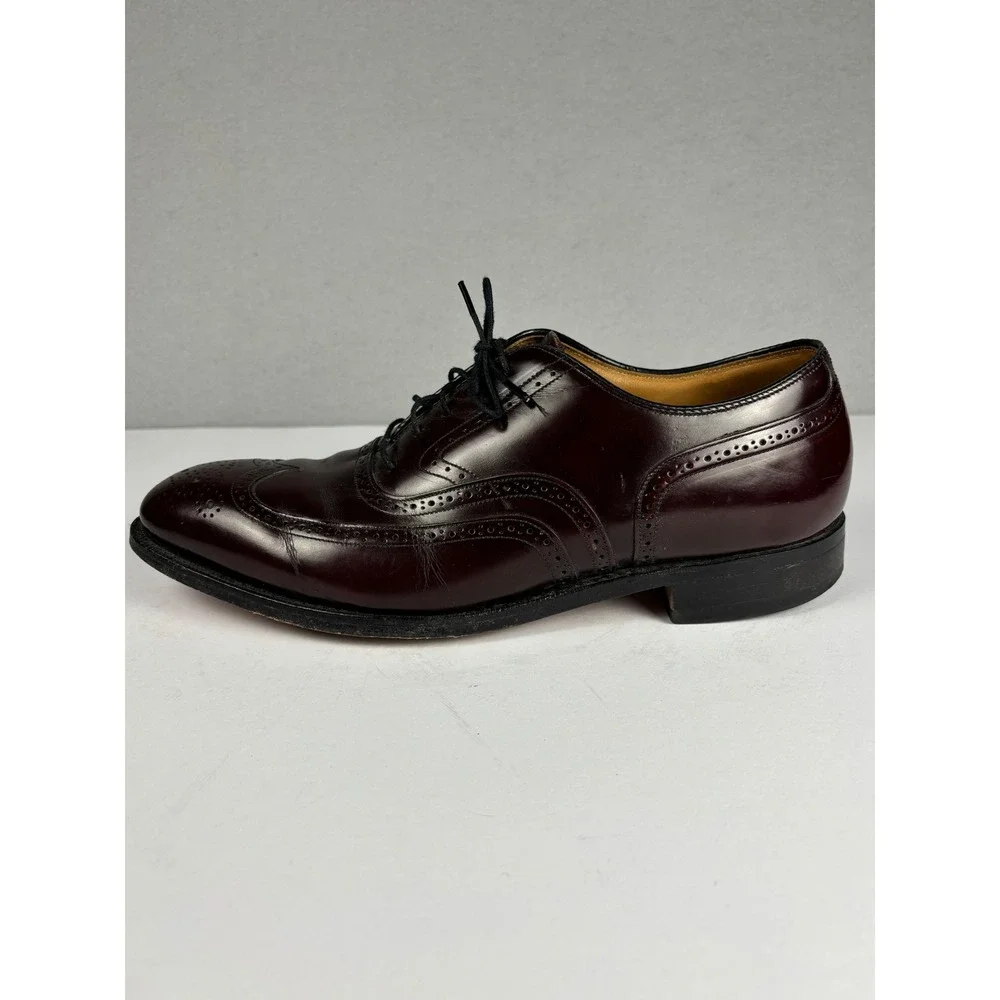 VTG Johnston & Murphy Limited Wingtip Oxford Dress Shoes 8.5 D Leather USA Made